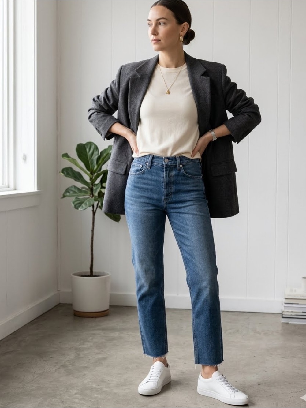 Citizens of Humanity Daphne crop dark wash jeans size 26 new straight high rise